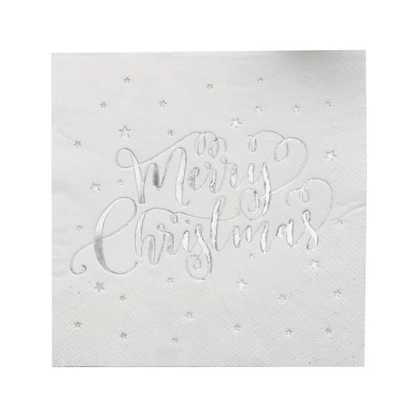 Metallic Star Merry Christmas Foiled Napkins