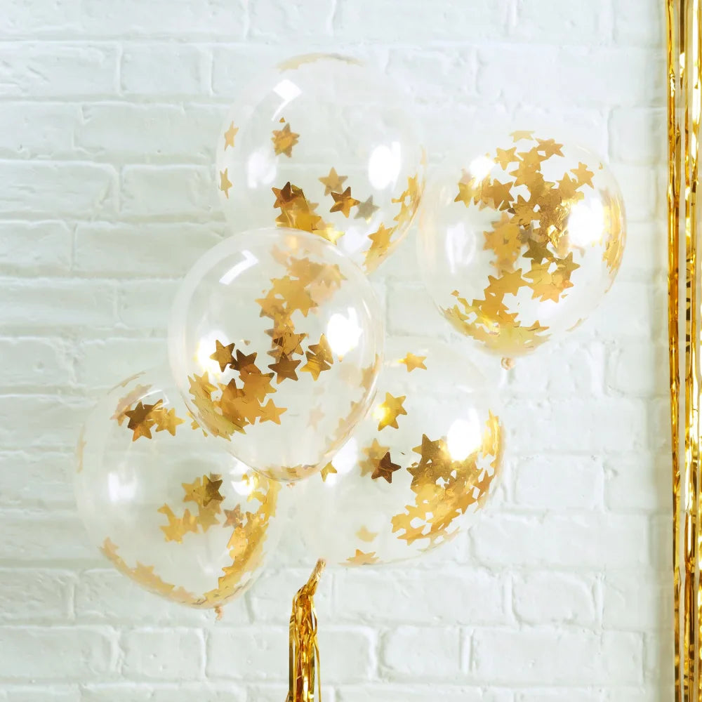 Metallic Star Confetti Balloon