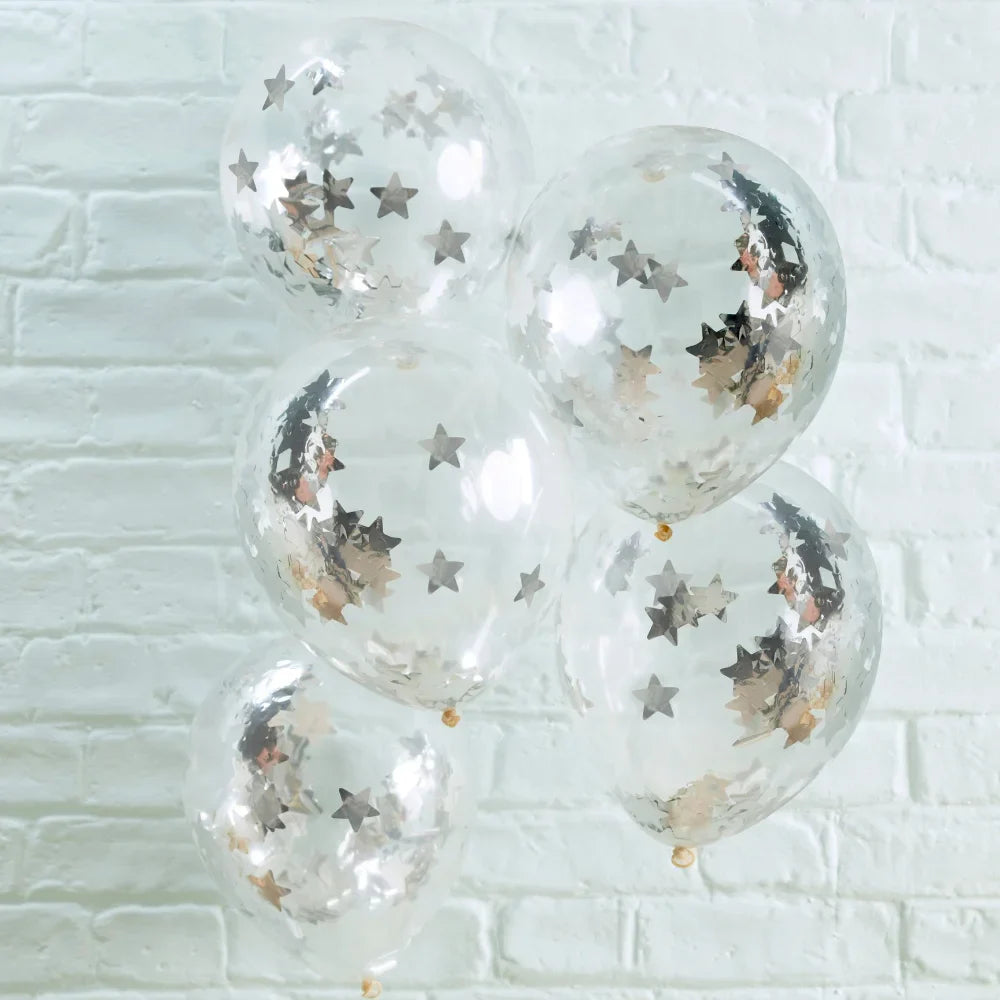 Metallic Star Confetti Balloon