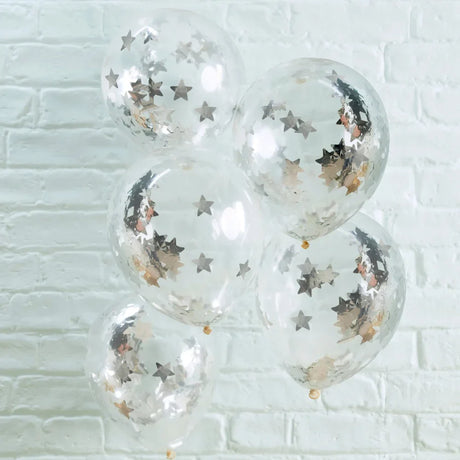 Metallic Star Confetti Balloon