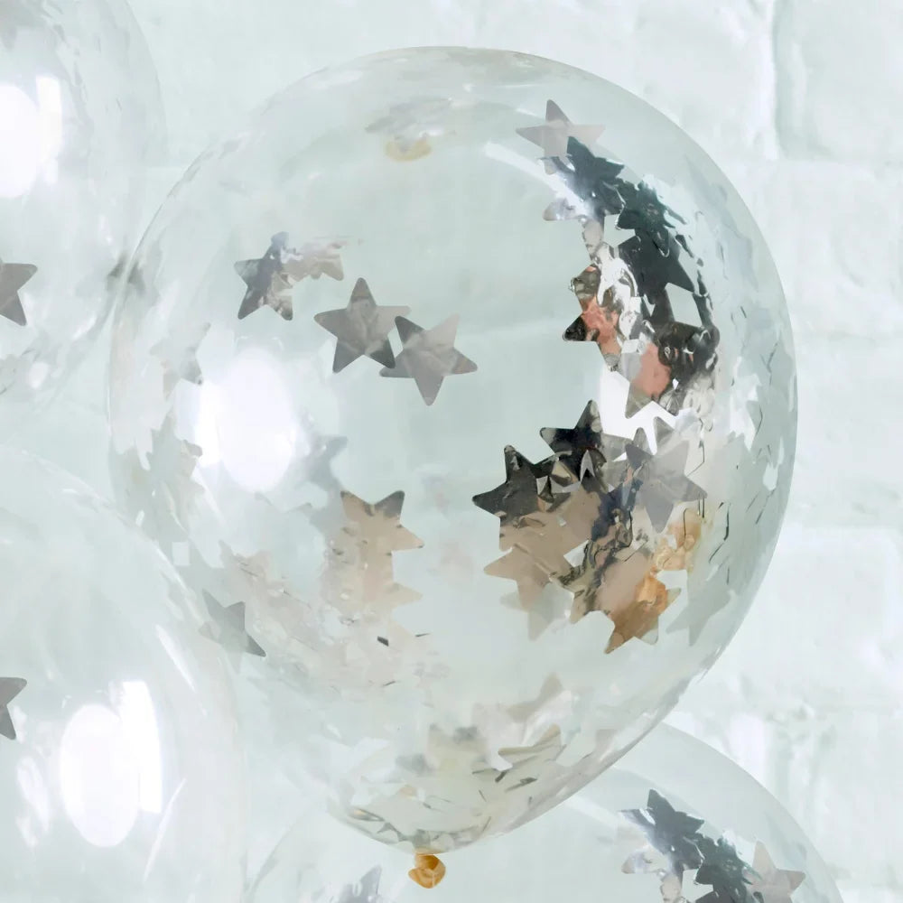 Metallic Star Confetti Balloon