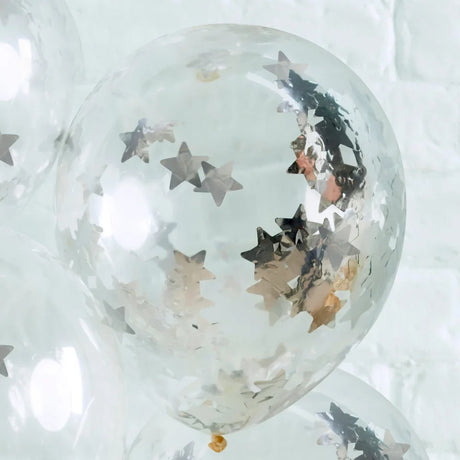 Metallic Star Confetti Balloon