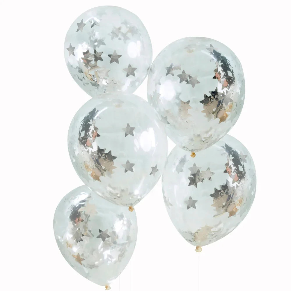 Metallic Star Confetti Balloon