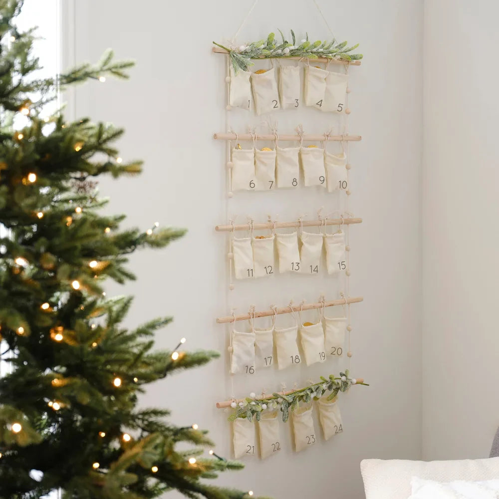 Hanging Advent Calendar w/ Foliage
