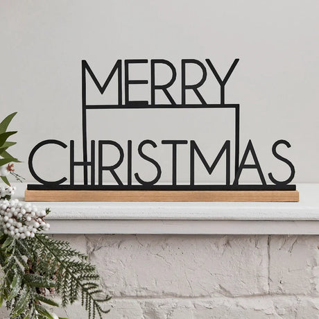 Nordic Noel Merry Christmas Metal Sign