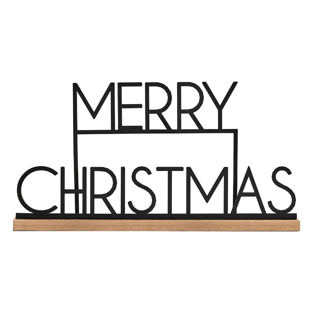 Nordic Noel Merry Christmas Metal Sign