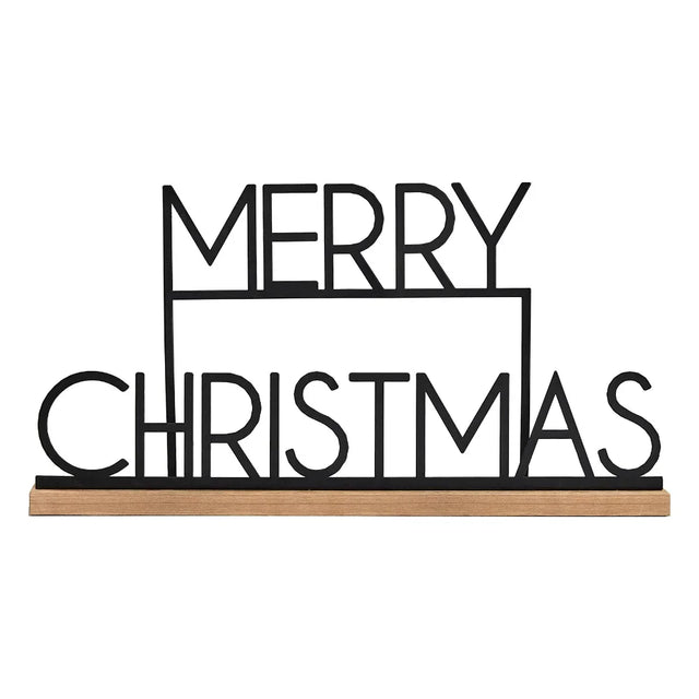 Nordic Noel Merry Christmas Metal Sign