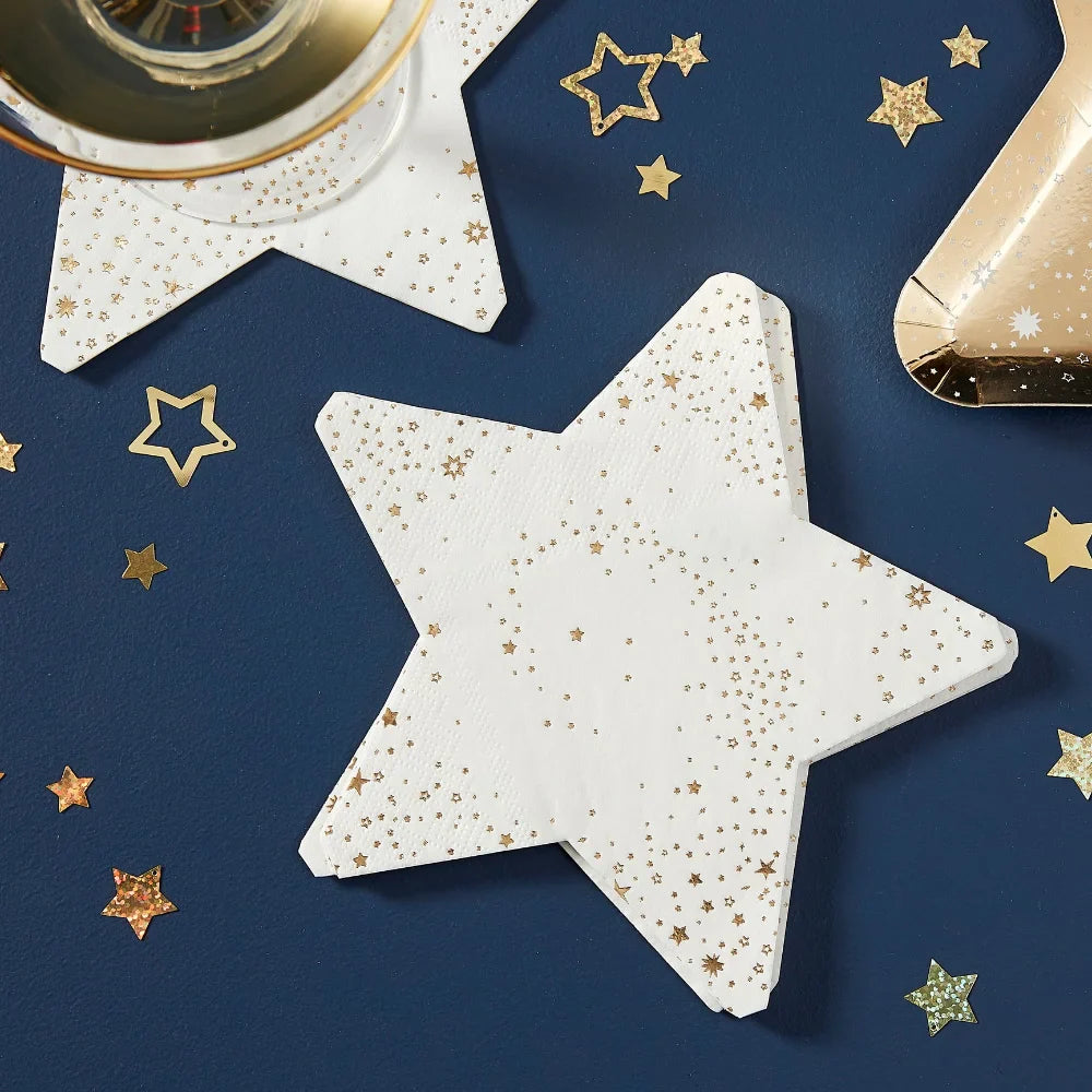 Pop The Bubbly Star Shaped Paper Napkins