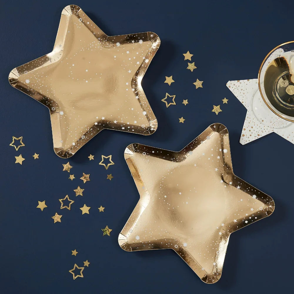 Pop The Bubbly Star Shaped Paper Plates
