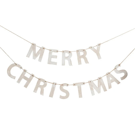 Rustic Wooden Merry Christmas Bunting