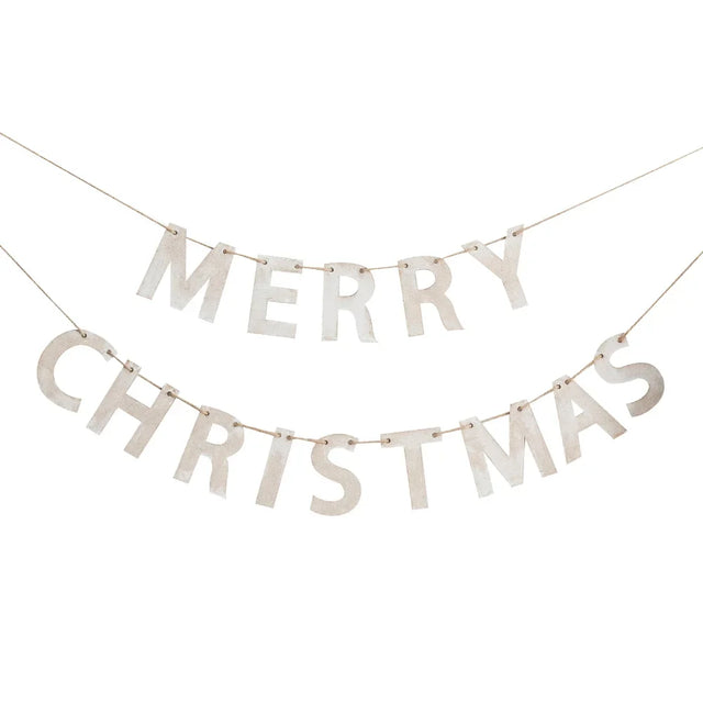 Rustic Wooden Merry Christmas Bunting