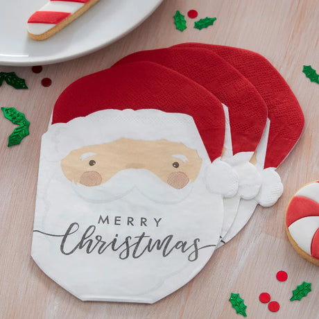 Silly Santa Shaped Paper Napkins