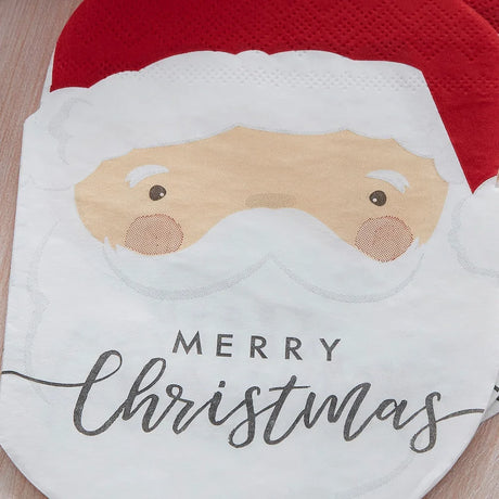 Silly Santa Shaped Paper Napkins