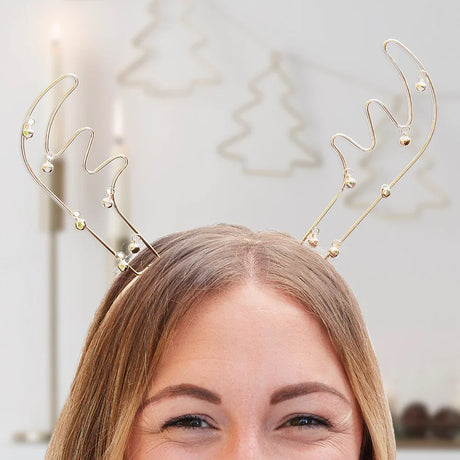 Gold Wiire Antler w/ Bells Headband
