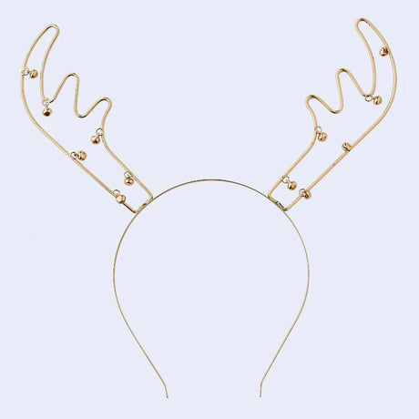 Gold Wiire Antler w/ Bells Headband