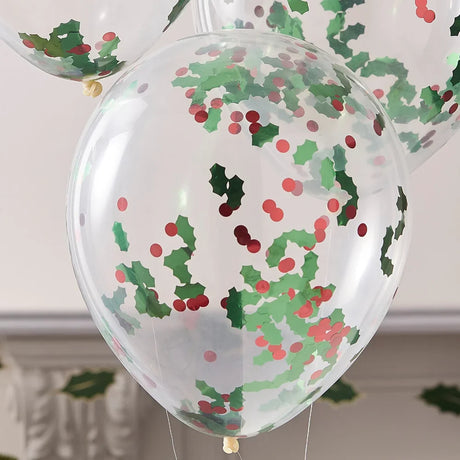 Traditional Touches Pet Holly Confetti Balloons