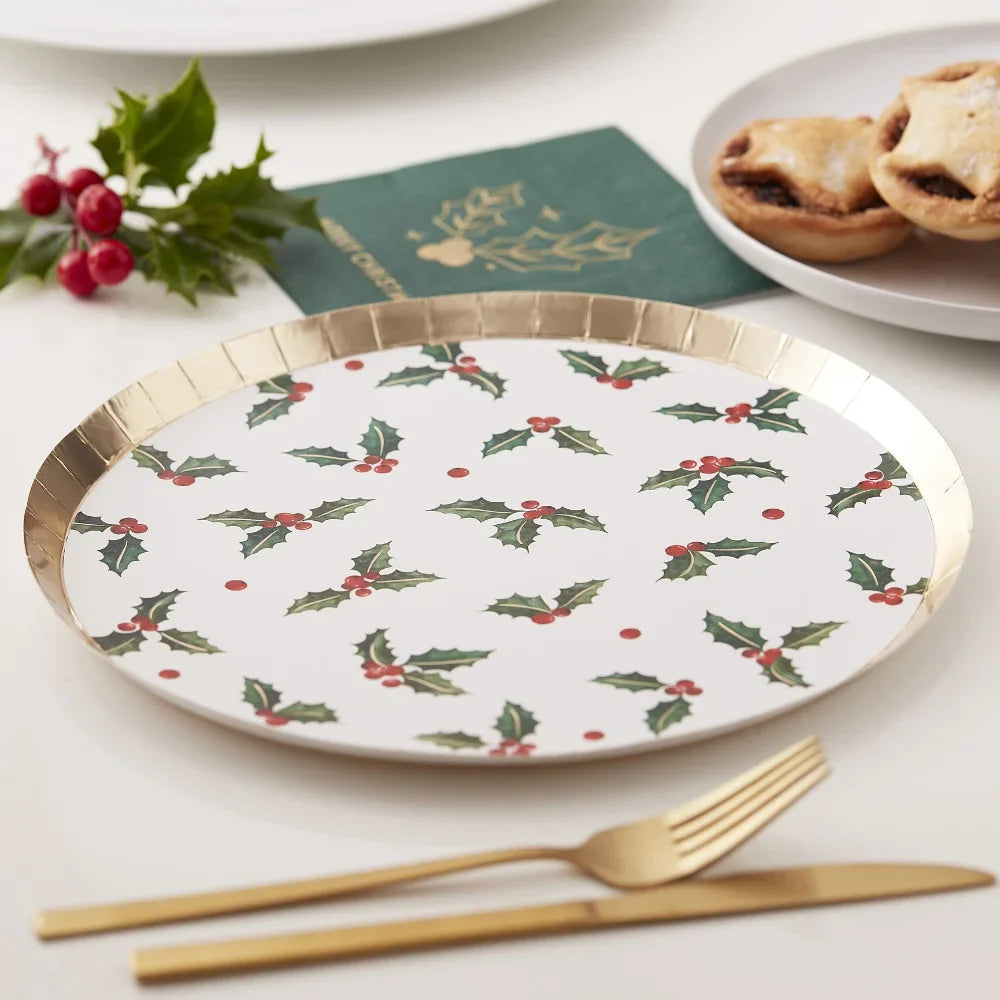 Traditional Touches Merry Christmas Paper Plate