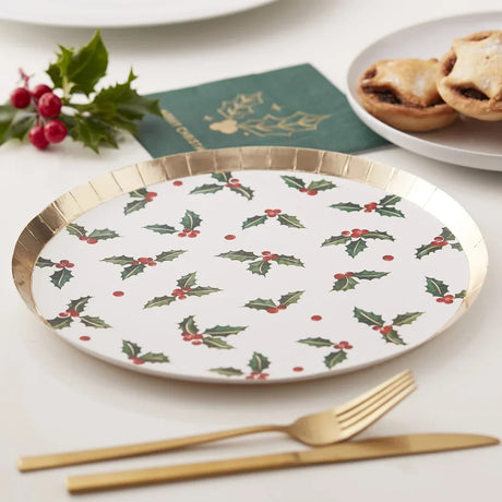Traditional Touches Merry Christmas Paper Plate