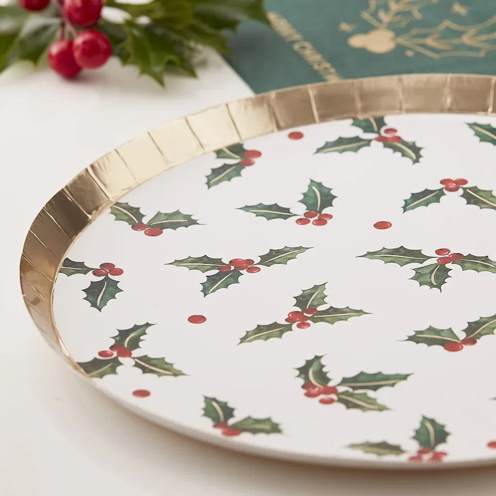 Traditional Touches Merry Christmas Paper Plate
