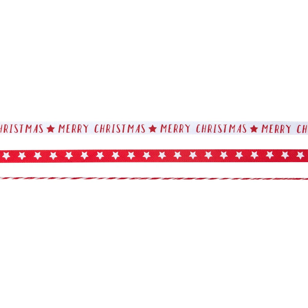 Merry Christmas & Star Christmas Ribbon Kit