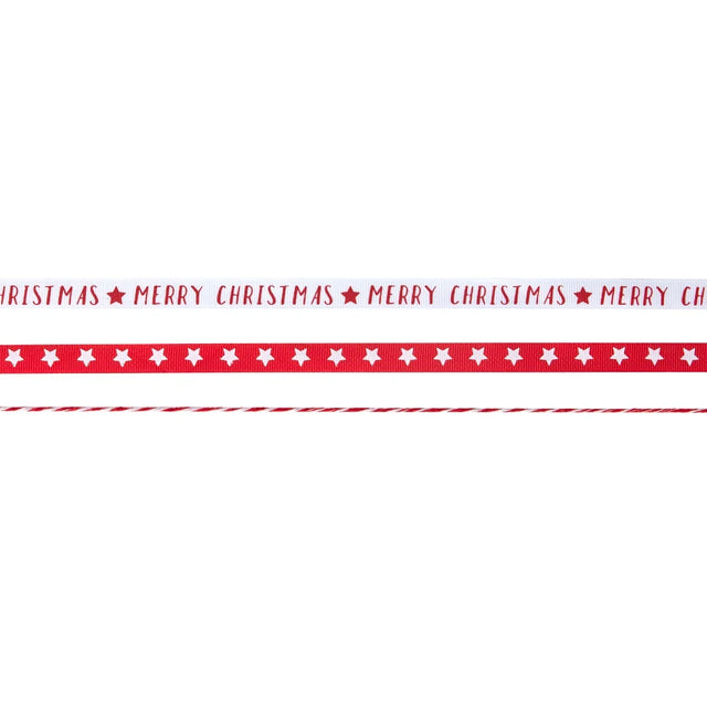 Merry Christmas & Star Christmas Ribbon Kit