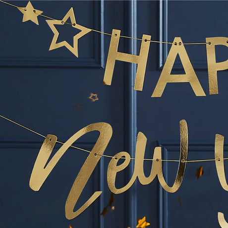 Pop The Bubbly Glitter Happy New Year Bunting