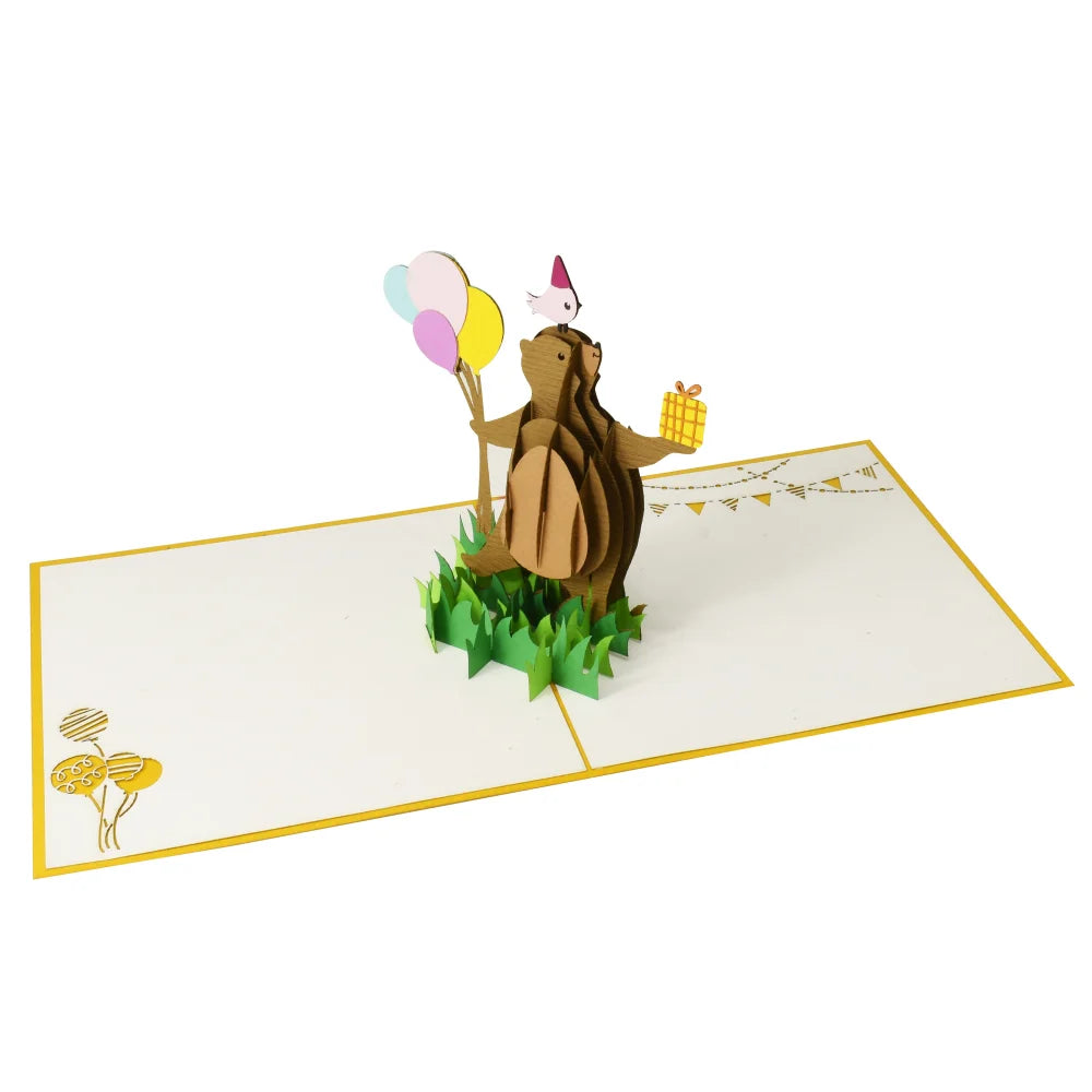 The Bear Birthday Pop Up Card