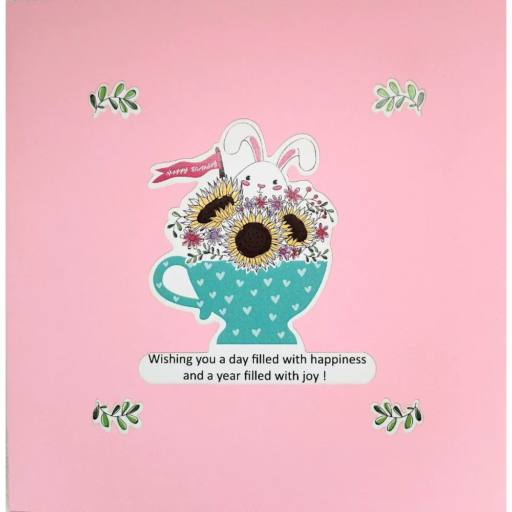 Flower Bouquet Pop Up Card