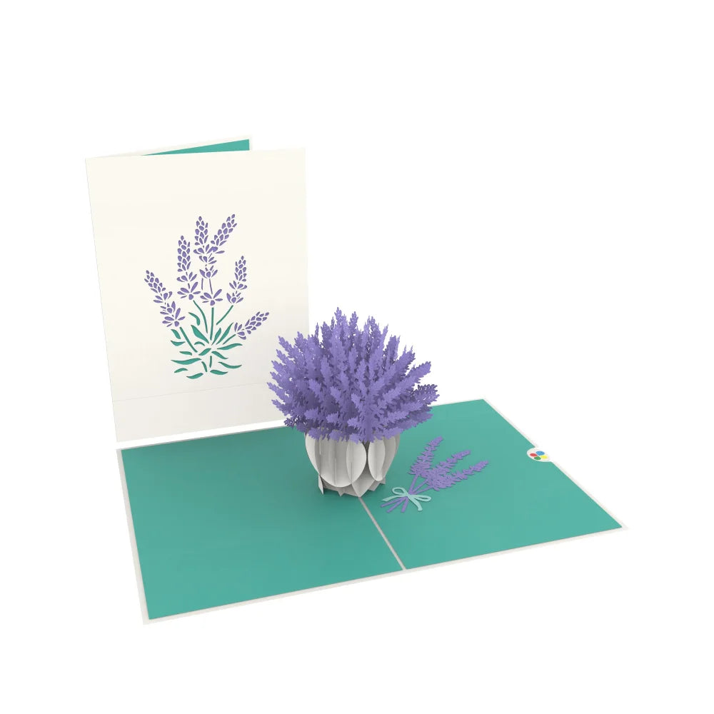 Lavender Vase Pop Up Card