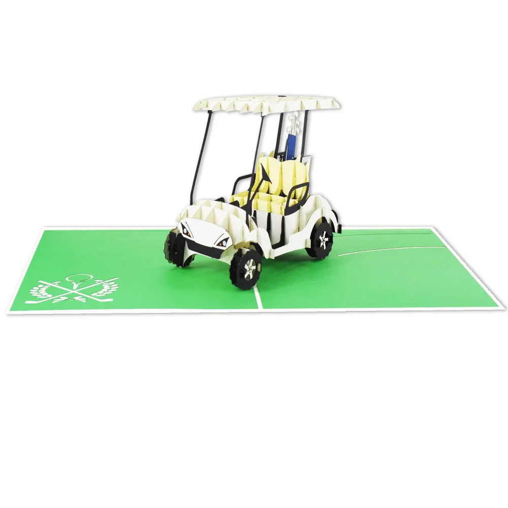 Golf car Pop Up Card