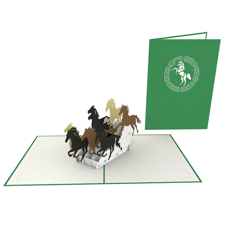 Horses Pop Up Card