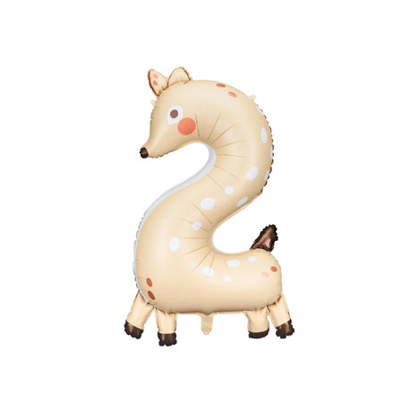 Foil Balloon Number 2 - Roe-Deer