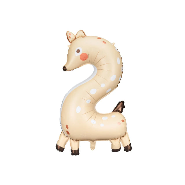 Foil Balloon Number 2 - Roe-Deer