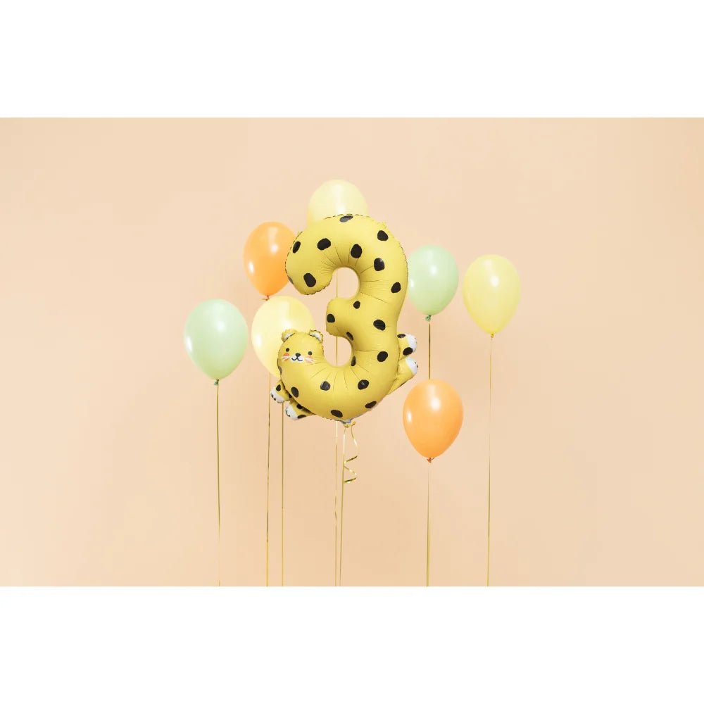 Foil Balloon Number 3 - Cheetah