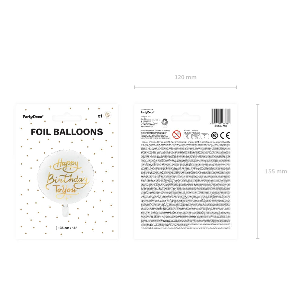 Happy Birthday To You Foil Balloon