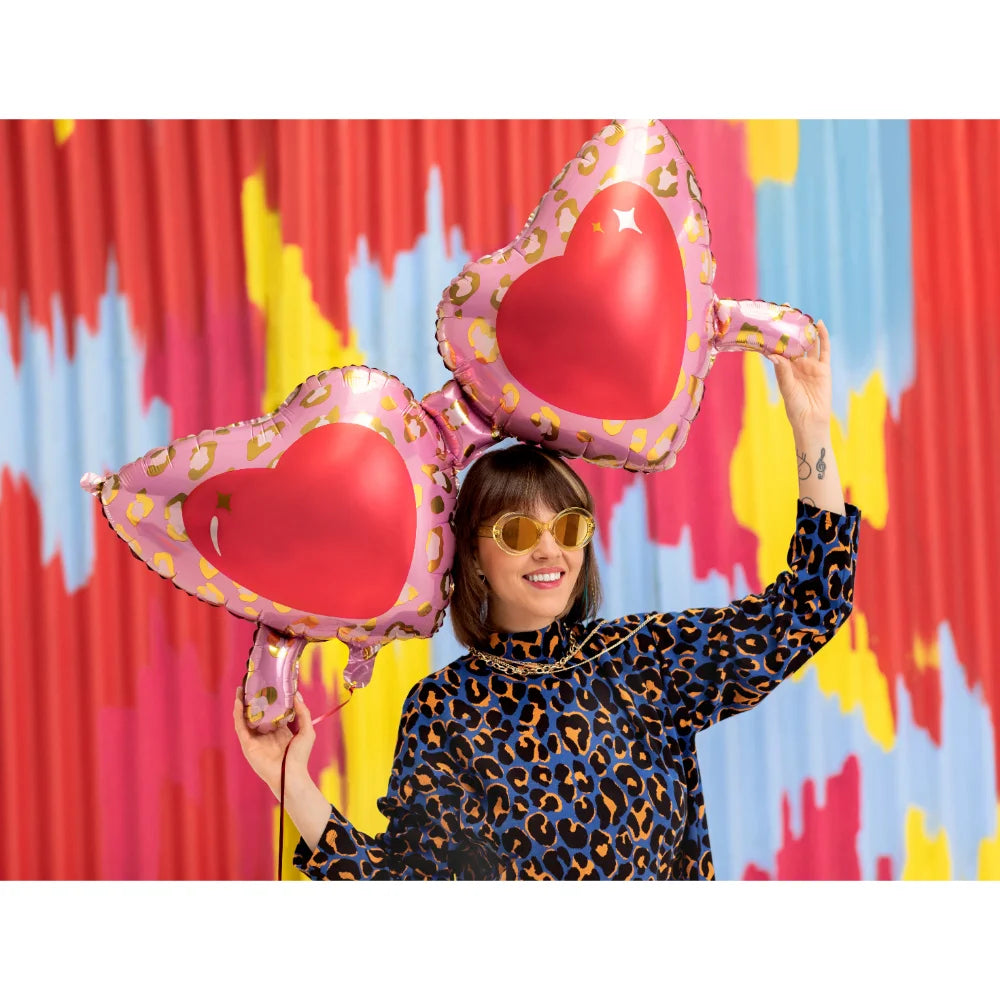 Foil Balloon - Heart Glasses