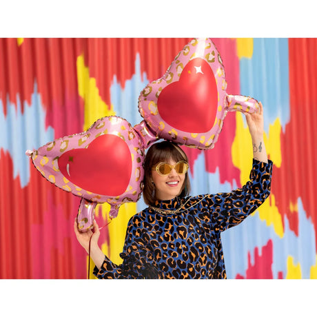 Foil Balloon - Heart Glasses