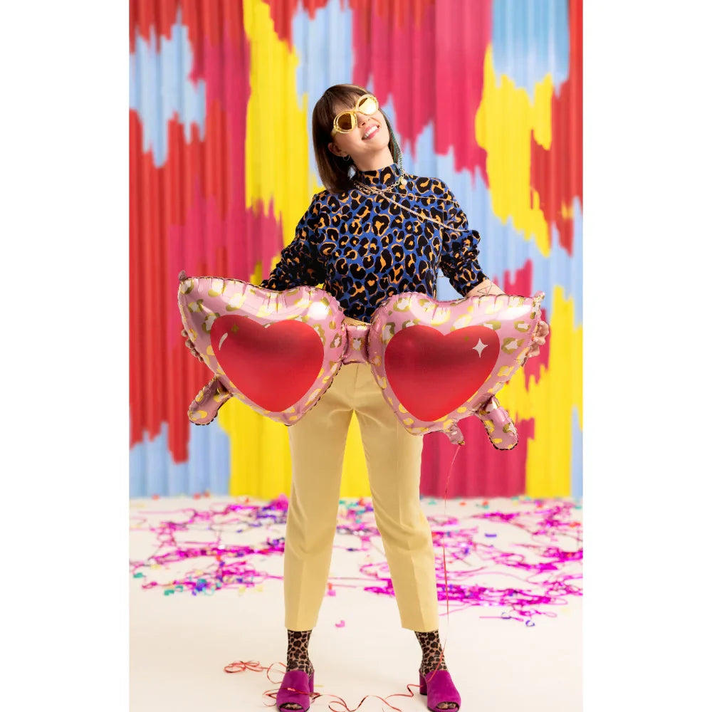 Foil Balloon - Heart Glasses