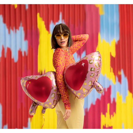 Foil Balloon - Heart Glasses