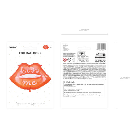 Kiss Me Lips Foil Balloon
