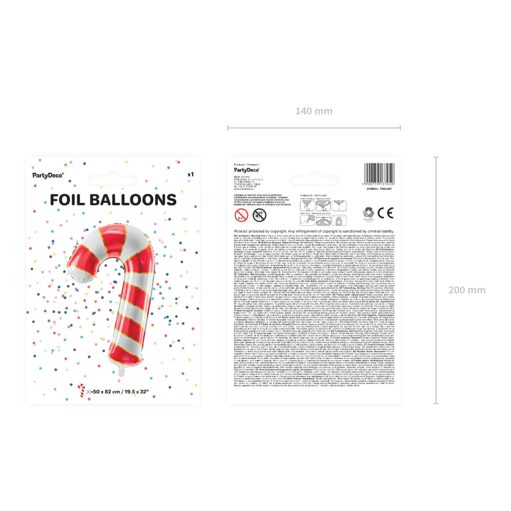 Foil Balloon - Candy Cane