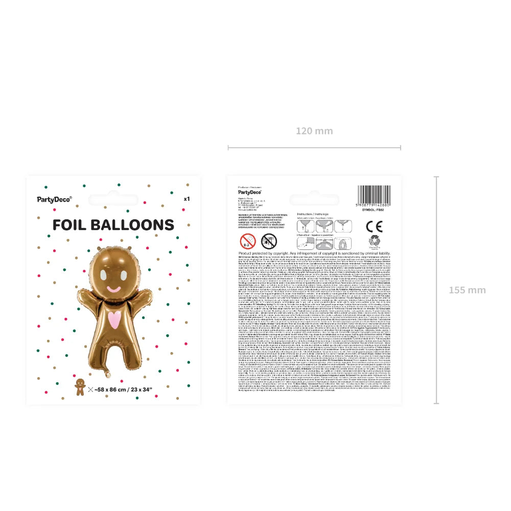 Foil Balloon - Gingerbread Man