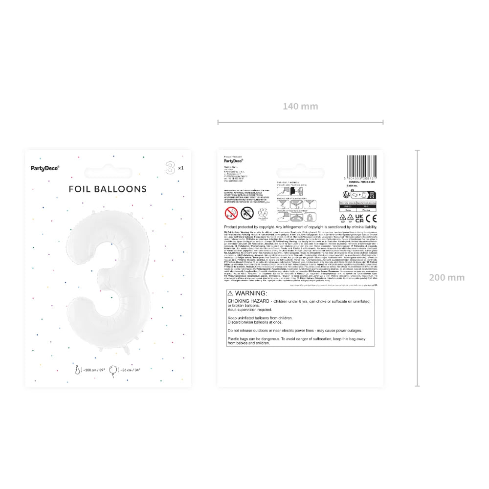 Number Foil Balloon - No.3