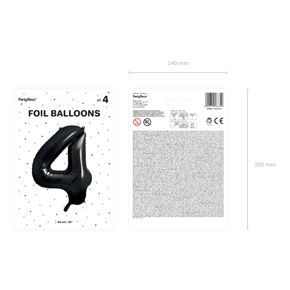 Number Foil Balloon - No.4
