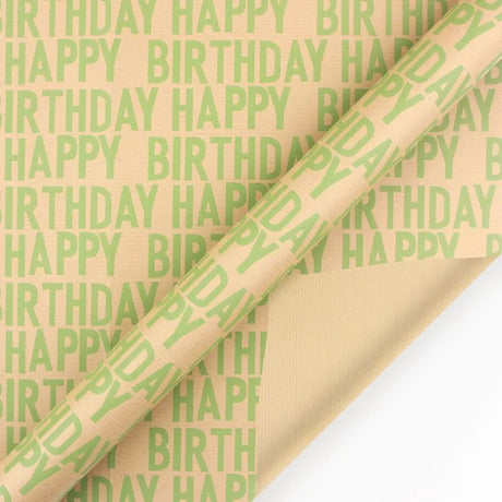 Happy Birthday Kraft Gift Wrapping Paper 50 x 70 Cm Set of 6 Pcs