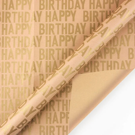 Happy Birthday Kraft Gift Wrapping Paper 50 x 70 Cm Set of 6 Pcs