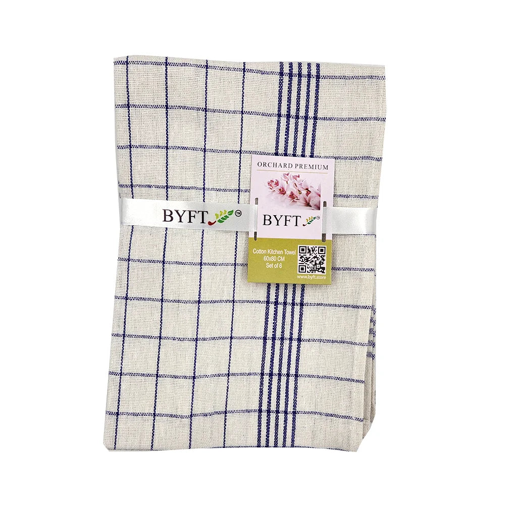 BYFT Orchard Jumbo Kitchen Towel - 60 x 80 cm - Super Absorbent Cotton Dish Towel for Drying & Cleaning