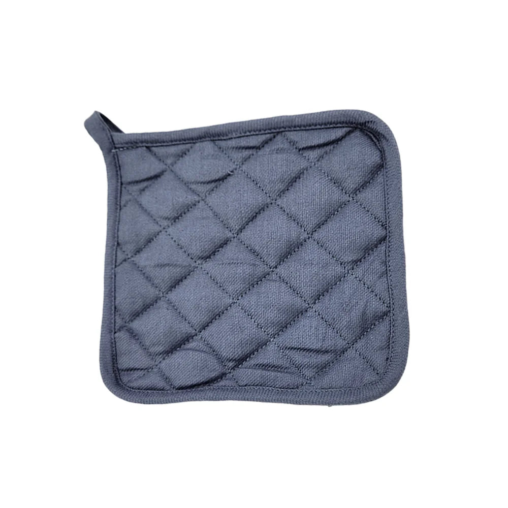 BYFT Orchard Cotton Gloves & Pot Holder Set - Denim Blue Heat Resistant