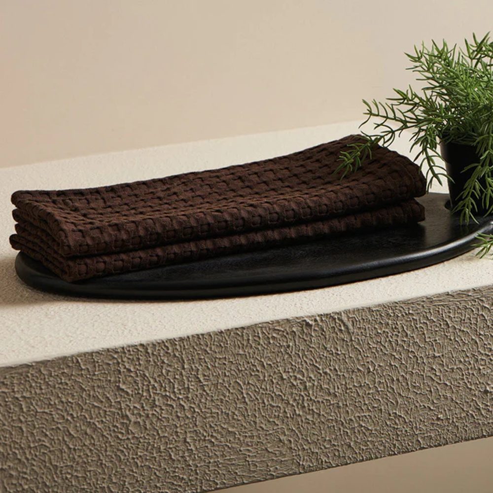 BYFT Orchard Heavy Waffle Kitchen & Hand Towel, Pure Cotton, 50 x 70 cm, Super Absorbent