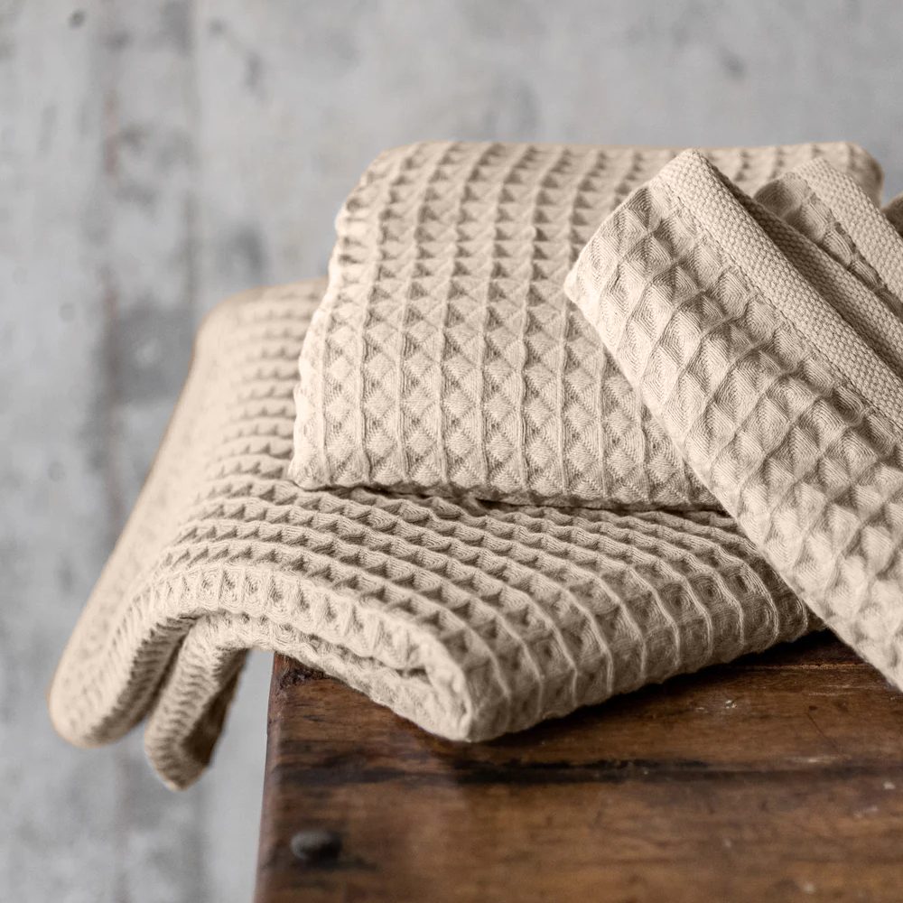 BYFT Orchard Heavy Waffle Kitchen & Hand Towel, Pure Cotton, 50 x 70 cm, Super Absorbent